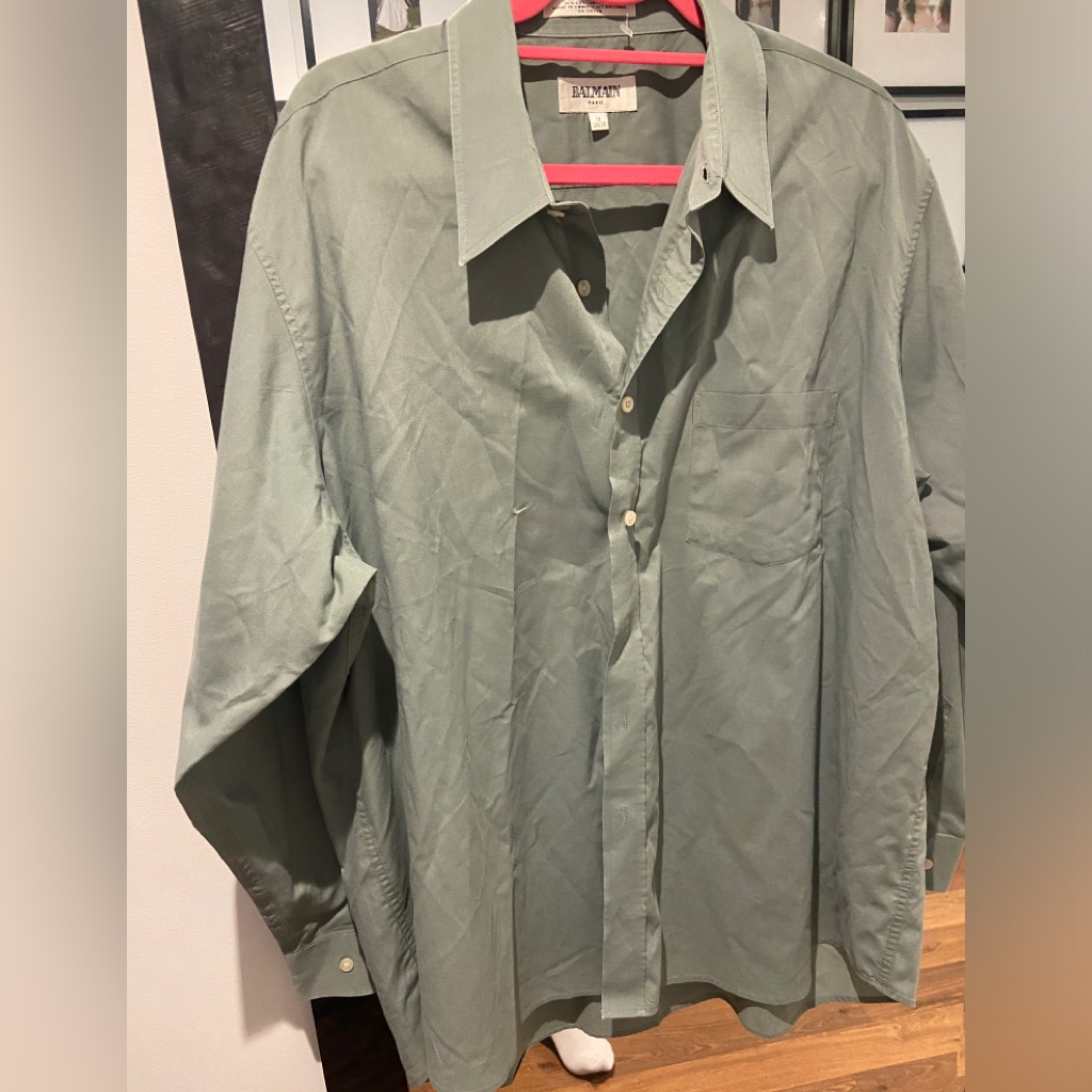 Balmain Green Button Down